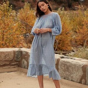 SOLD Doen Maya dress in blue size xs